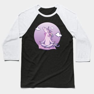 unicorn yoga meditation gift shirt Baseball T-Shirt